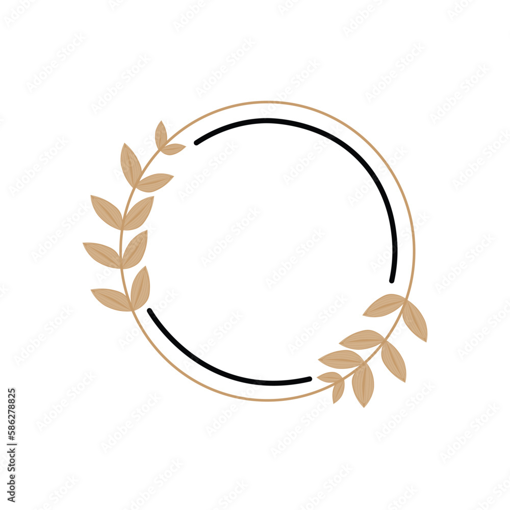 Botanical wedding frame elements design templates Botanical wedding frame elements design templates