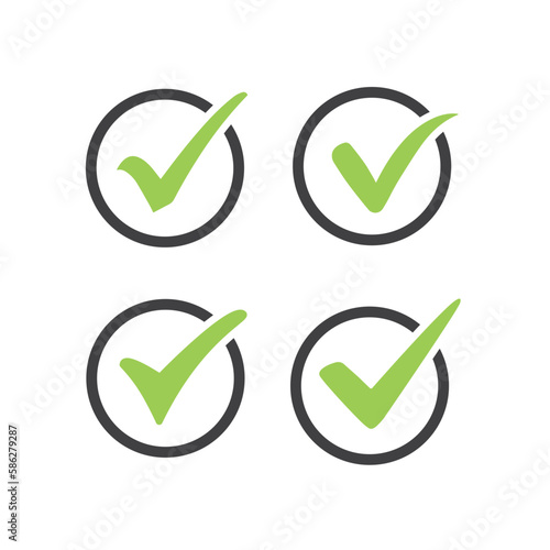 Green check marks in different variants.