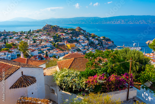 Fototapeta Naklejka Na Ścianę i Meble -  Aerial view of Hydra town in Greece