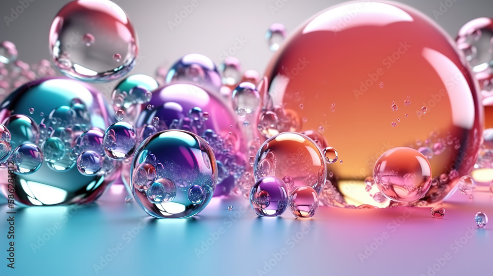 3d render, abstract background with air bubbles 3d render, abstract background with air bubbles