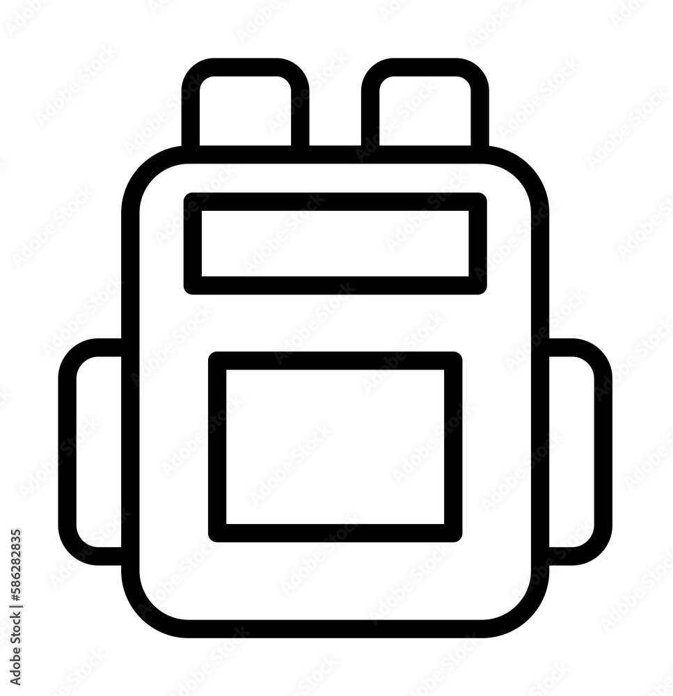 Backpack, bag icon. Simple line, outline elements of kindergarten icons for ui and ux, website or mobile application Backpack, bag icon. Simple line, outline elements of kindergarten icons for ui and ux, website or mobile application