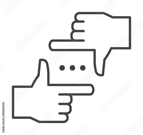 frame, gesture, hands icon. Element of marketing and advertising icon for mobile concept and web apps. Thin line frame, gesture, hands icon can be used for web and mobile