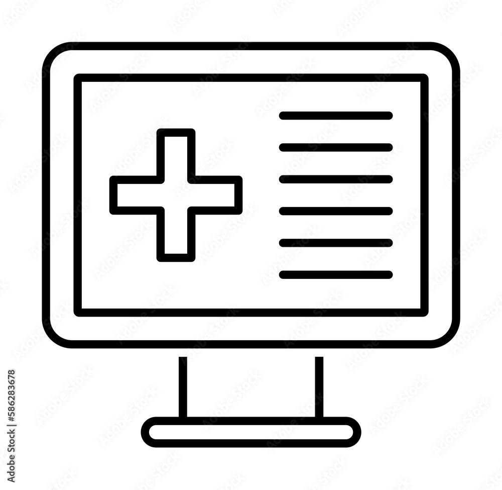 Medical technology, monitor icon. Element of medical technology icon Medical technology, monitor icon. Element of medical technology icon