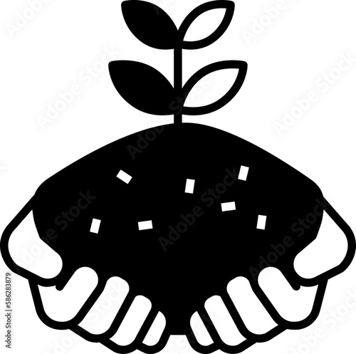 Nature protection icon. Ecology concept icon style
