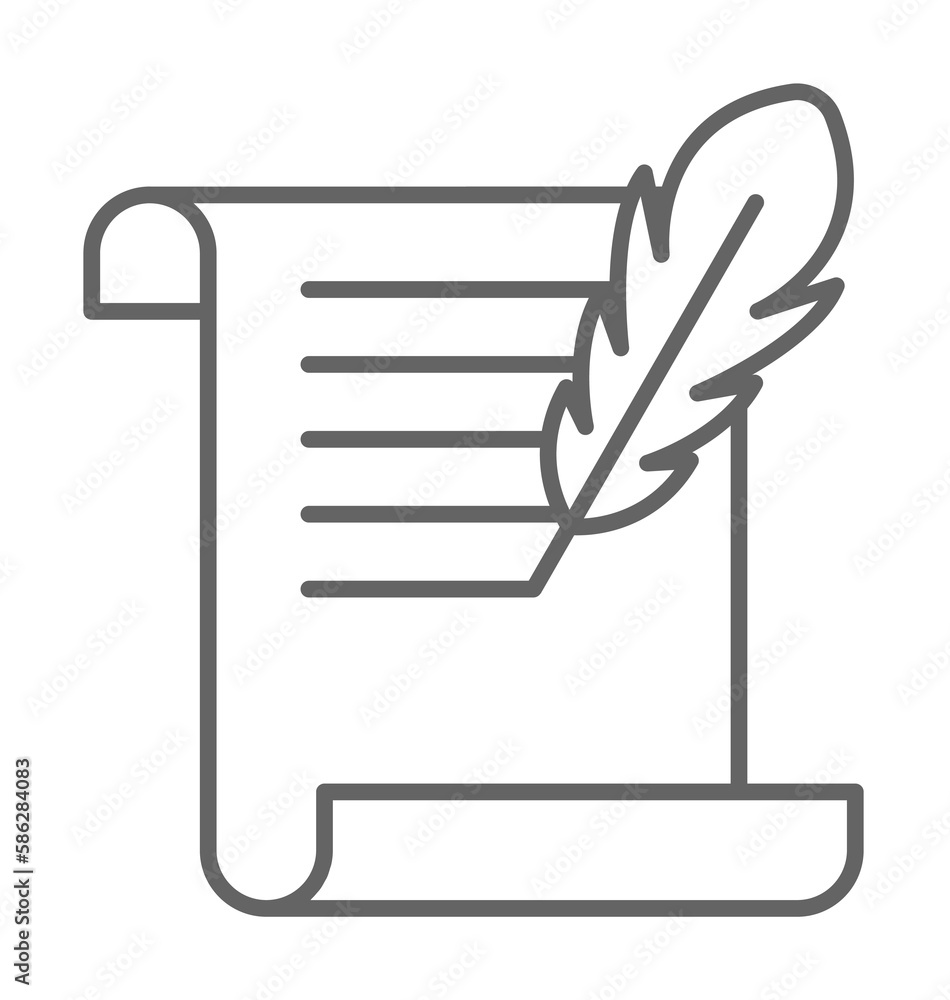 Medieval, writing icon. Element of medieval period icon. Thin line icon for website design and development, app development. Premium icon Medieval, writing icon. Element of medieval period icon. Thin line icon for website design and development, app development. Premium icon