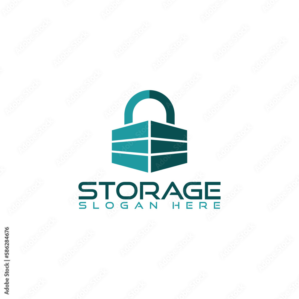 Self storage icon logo design isolated on white background