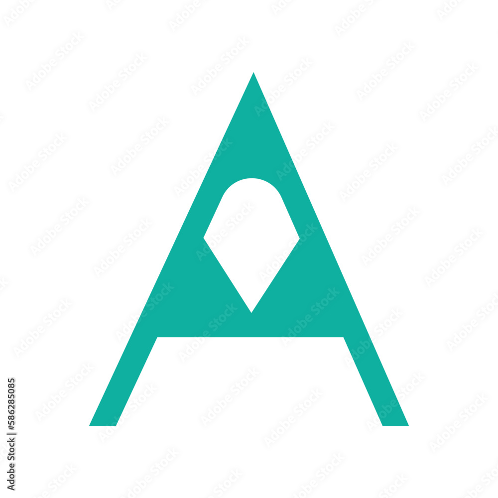 Letter A typography logo design template element. Use for logo, symbol, sign, identity of the company. Blue letter A text t-shirt vector design on white background. Letter A typography logo design template element. Use for logo, symbol, sign, identity of the company. Blue letter A text t-shirt vector design on white background.