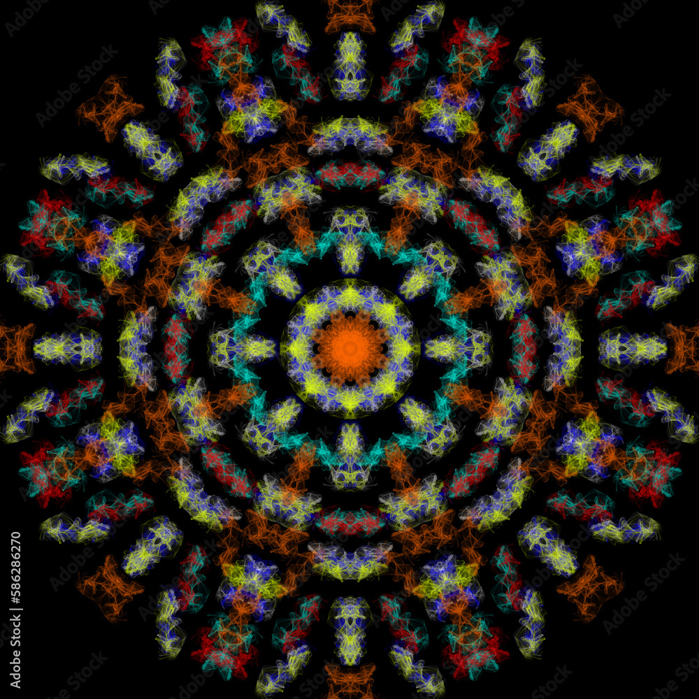 Mandala Art Mandal Chakra Rangoli Design Stock Illustration | Adobe Stock