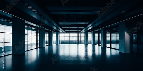 Interior of modern empty office building 