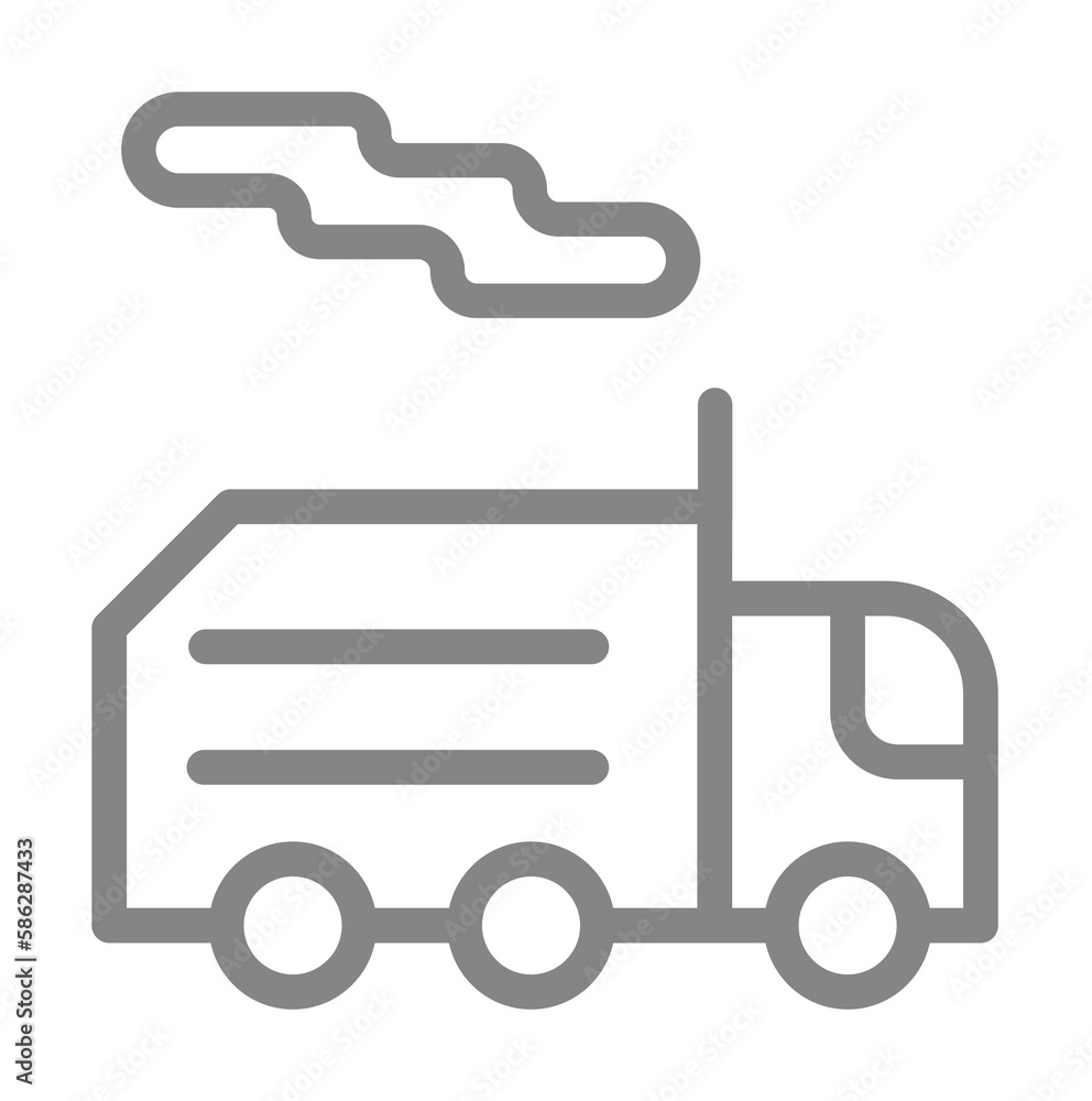 Garbage, truck line icon. Element of pollution icon Garbage, truck line icon. Element of pollution icon