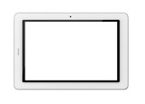 White tablet for mockup in transparent background. Generative AI.