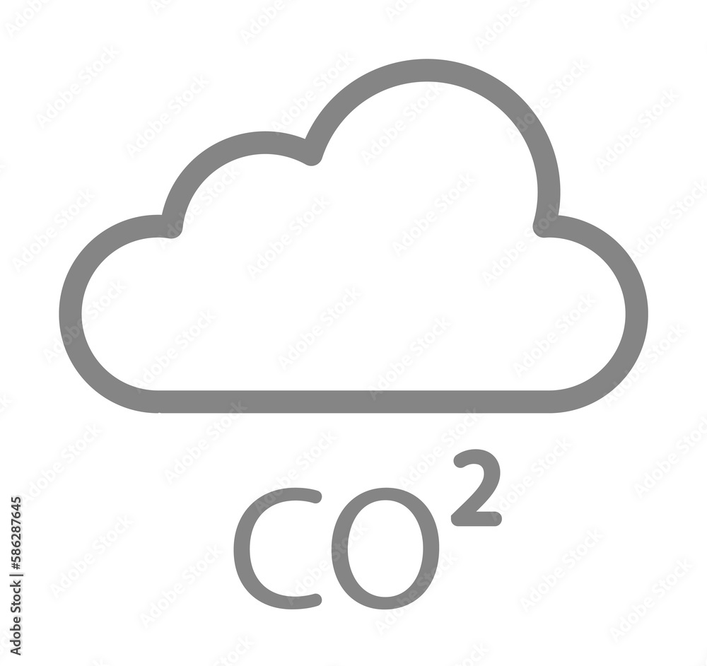 Co2, cloud line icon. Element of pollution icon Co2, cloud line icon. Element of pollution icon