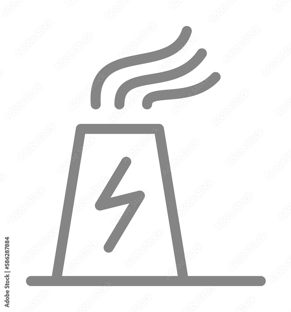 Power plant, pollution, nuclear line icon. Element of pollution icon Power plant, pollution, nuclear line icon. Element of pollution icon