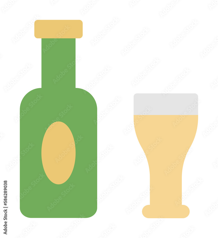 Drinks, goblet icon. Simple color elements of rock n roll icons for ui and ux, website or mobile application