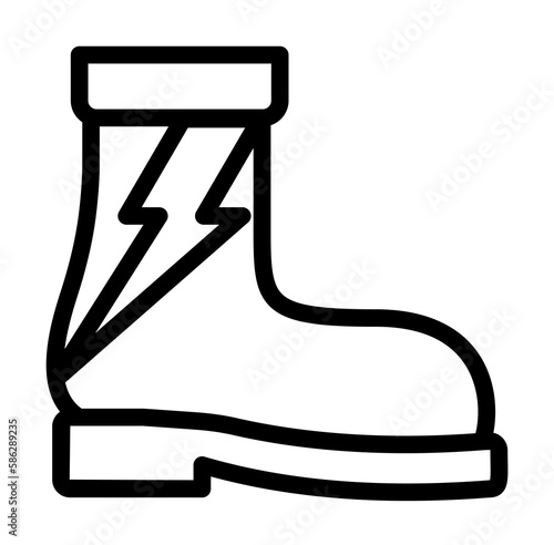 Shoe, boots icon. Simple line, outline elements of rock n roll icons for ui and ux, website or mobile application