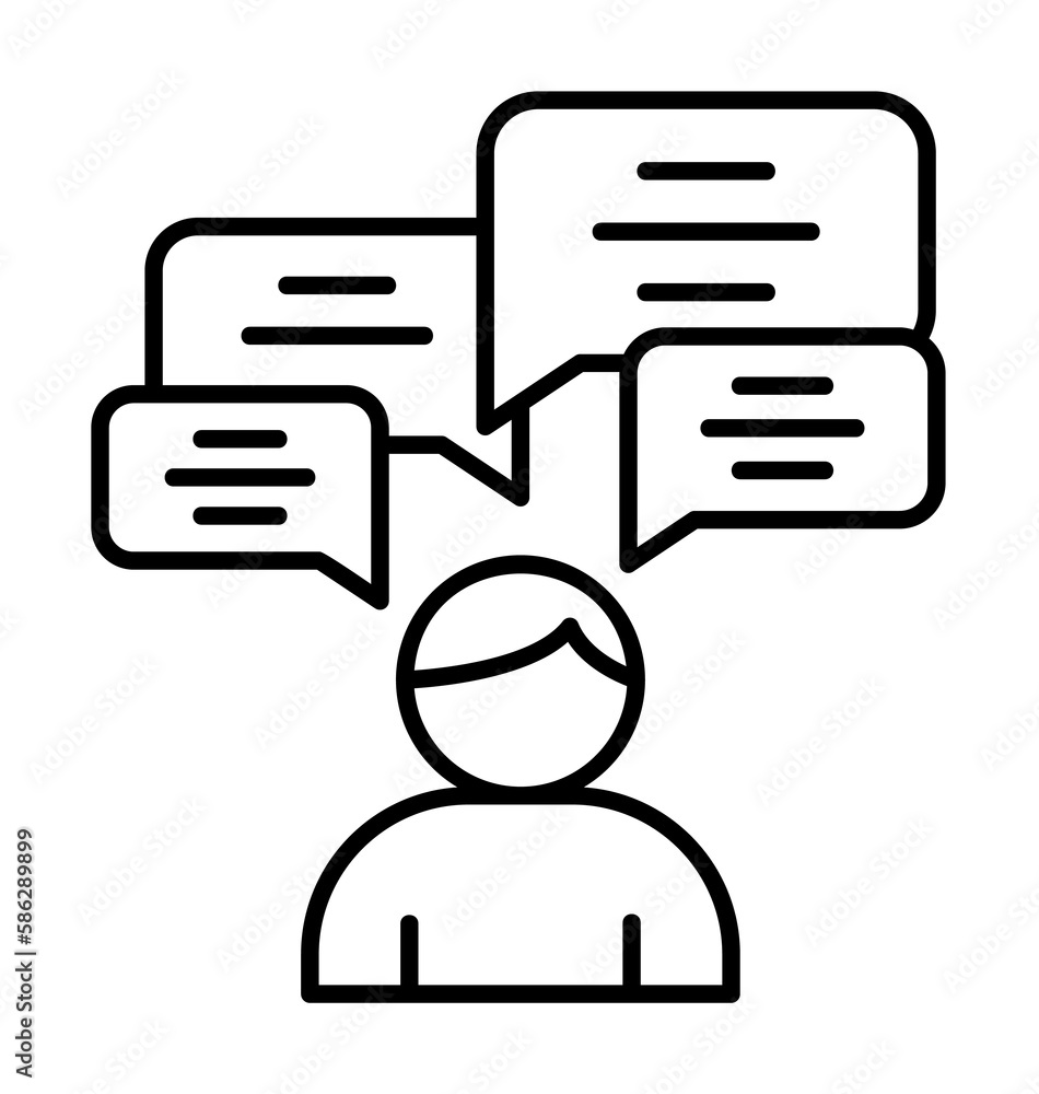 Chat bubbles pupil school icon. Element of school Chat bubbles pupil school icon. Element of school