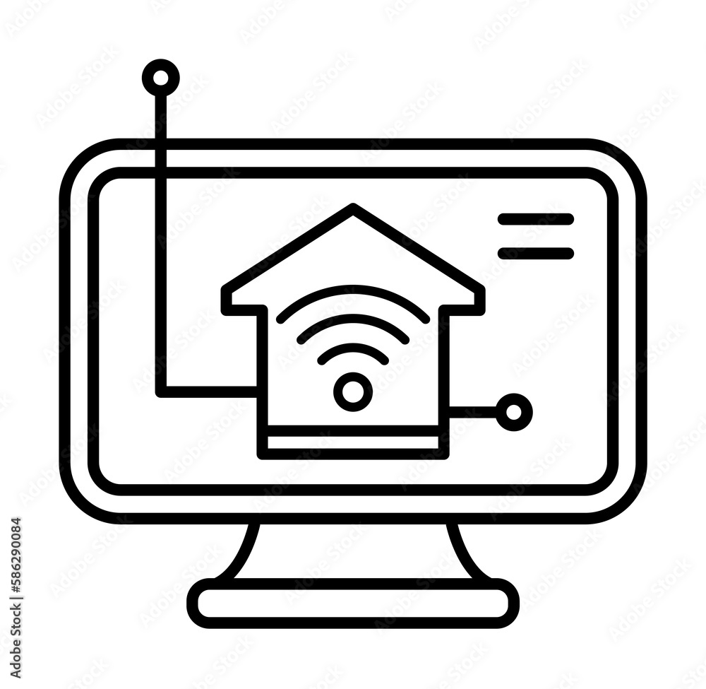 Smart home control icon. Element of smart house icon for mobile concept and web apps. Thin line Smart home control icon can be used for web and mobile Smart home control icon. Element of smart house icon for mobile concept and web apps. Thin line Smart home control icon can be used for web and mobile