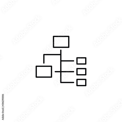 Flowchart icon filled outline style design. Flowchart icon vector illustration. isolated on white background.