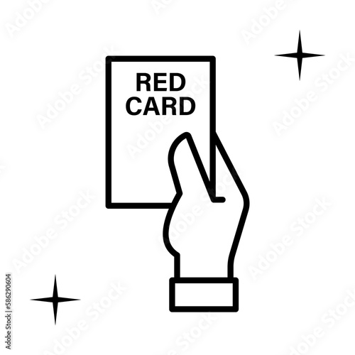 Red card, sport icon. Element of sport thin line icon
