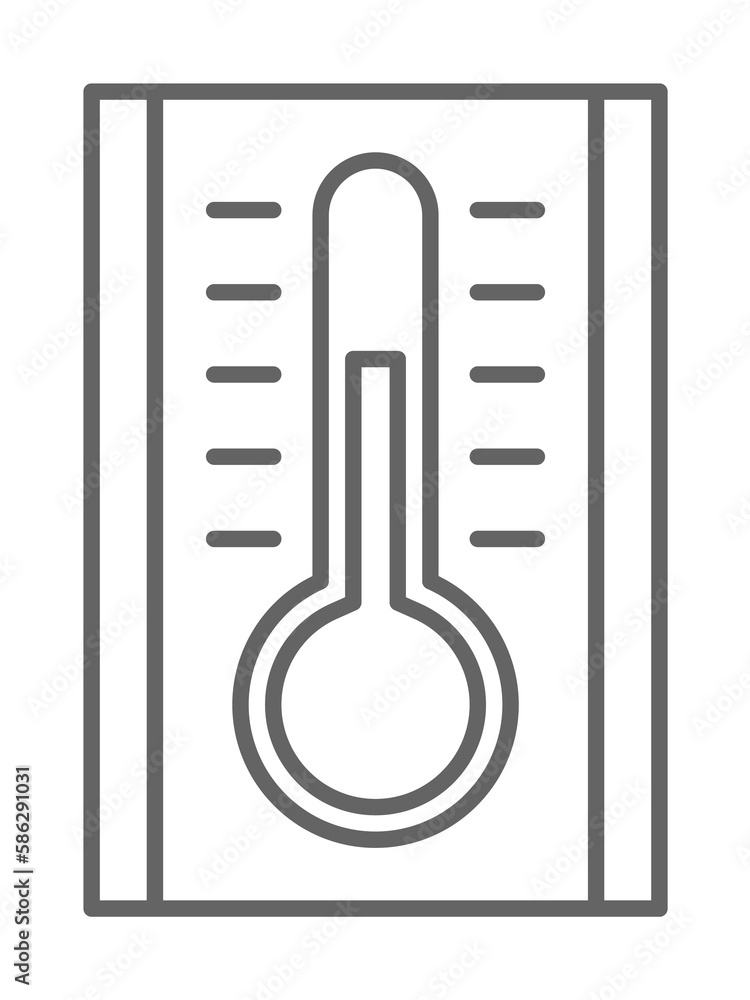 Thermometer icon. Element of swimming poll thin line icon Thermometer icon. Element of swimming poll thin line icon