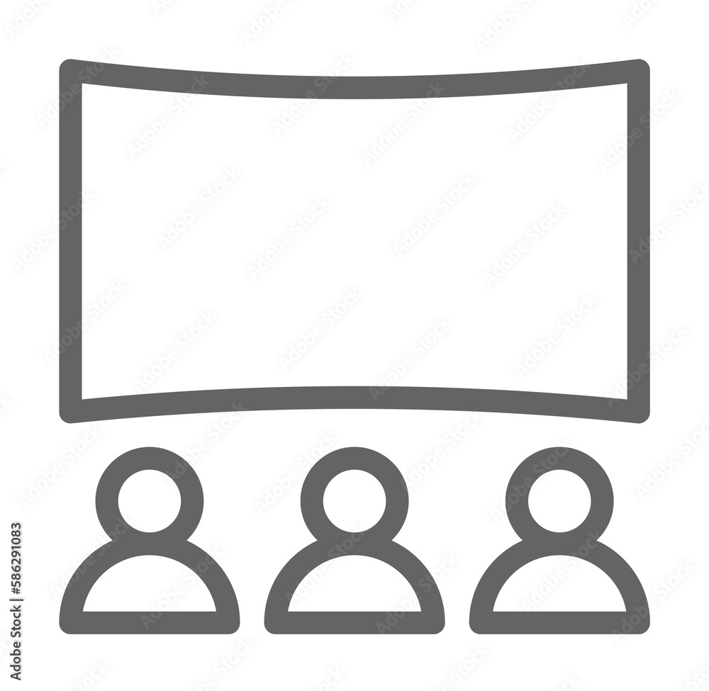 Theatre audience icon. Element of theatre icon. Thin line icon for website design and development, app development. Premium icon