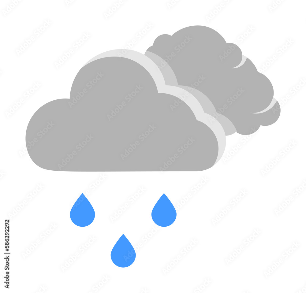 Cloud swarm rain drops icon. Simple line, outline of two color weather icons for ui and ux, website or mobile application Cloud swarm rain drops icon. Simple line, outline of two color weather icons for ui and ux, website or mobile application