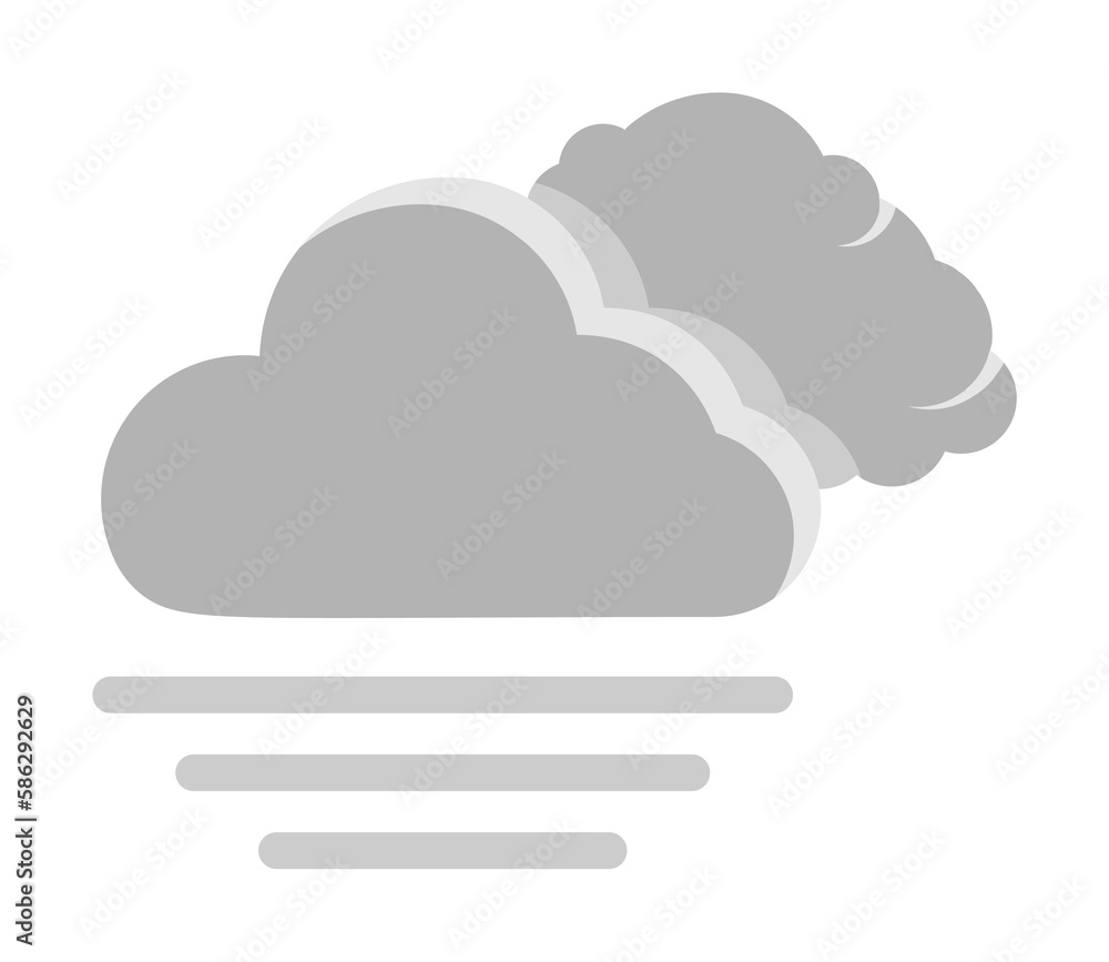 Cloud swarm fog icon. Simple line, outline of two color weather icons for ui and ux, website or mobile application Cloud swarm fog icon. Simple line, outline of two color weather icons for ui and ux, website or mobile application