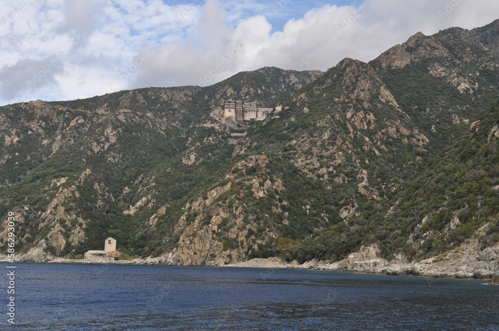 The Monastery of Simonos Petras is a monastery built on Mount Athos