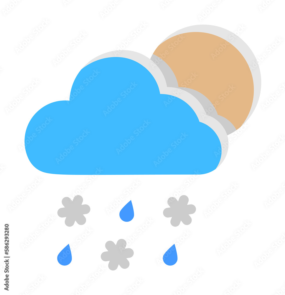 Cloud moon rain drops lightning icon. Simple line, outline of two color weather icons for ui and ux, website or mobile application Cloud moon rain drops lightning icon. Simple line, outline of two color weather icons for ui and ux, website or mobile application