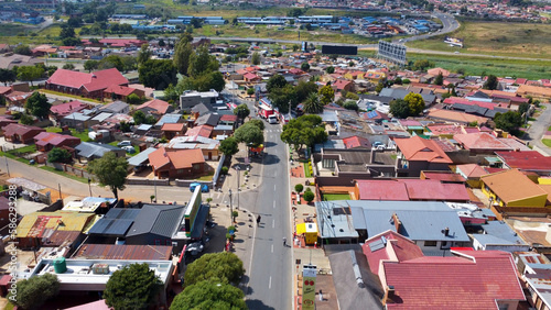 aerial view of vilakazi street in soweto