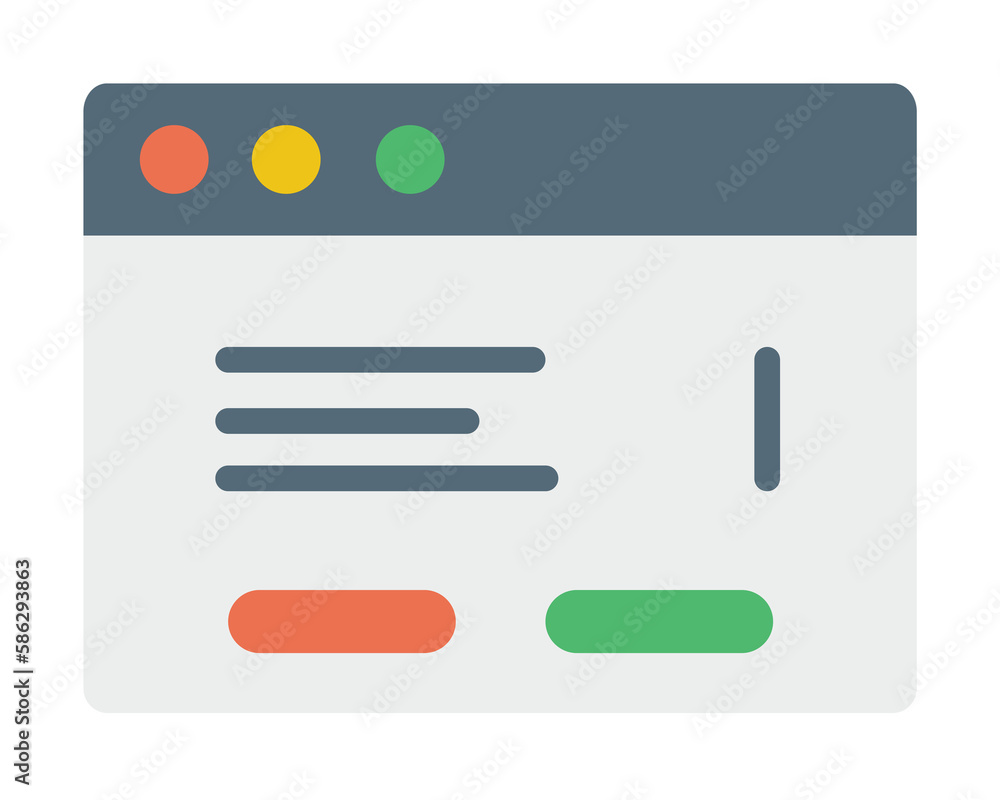 Browser, web site, document icon. Simple color elements of internet explorer icons for ui and ux, website or mobile application