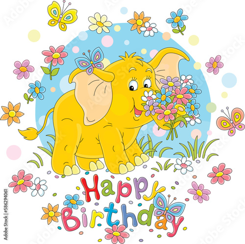 Happy birthday card with a ...