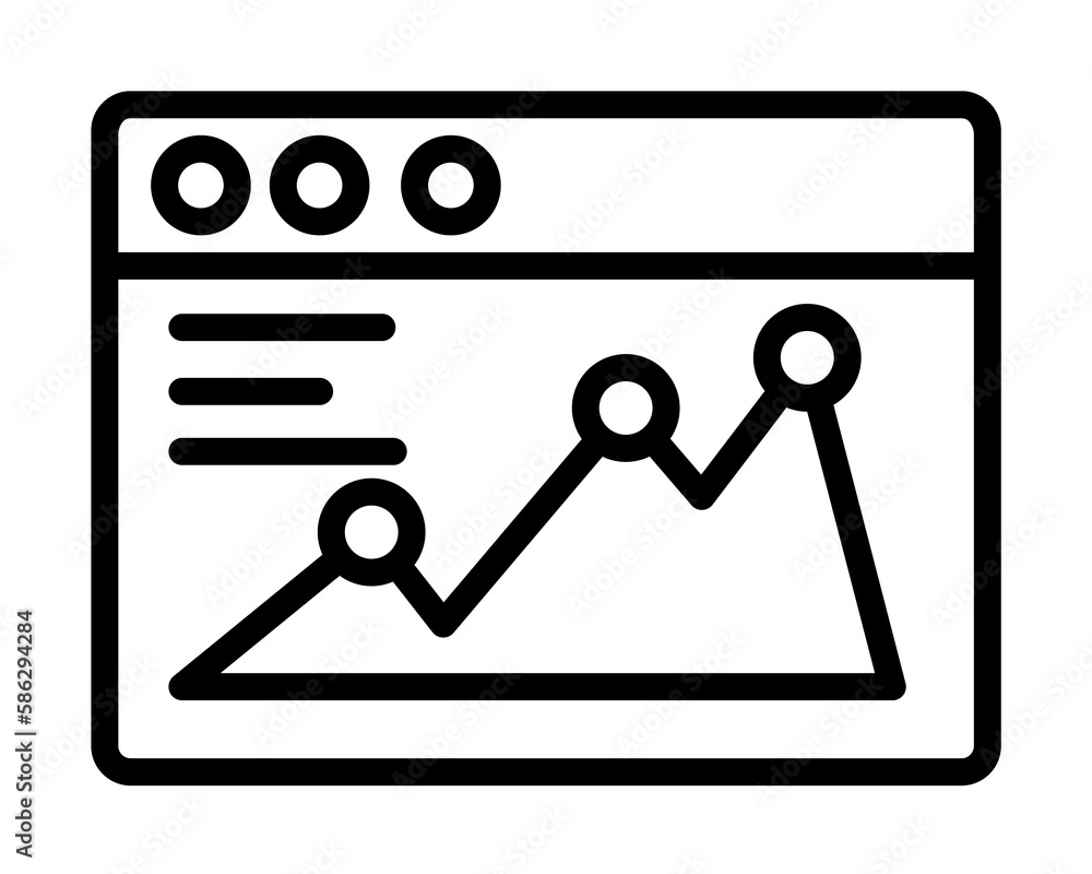 Browser, web site, chart icon. Simple line, outline elements of internet explorer icons for ui and ux, website or mobile application Browser, web site, chart icon. Simple line, outline elements of internet explorer icons for ui and ux, website or mobile application