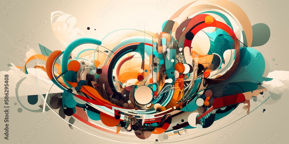 Graphic Featuring a cool abstract background.Generative AI