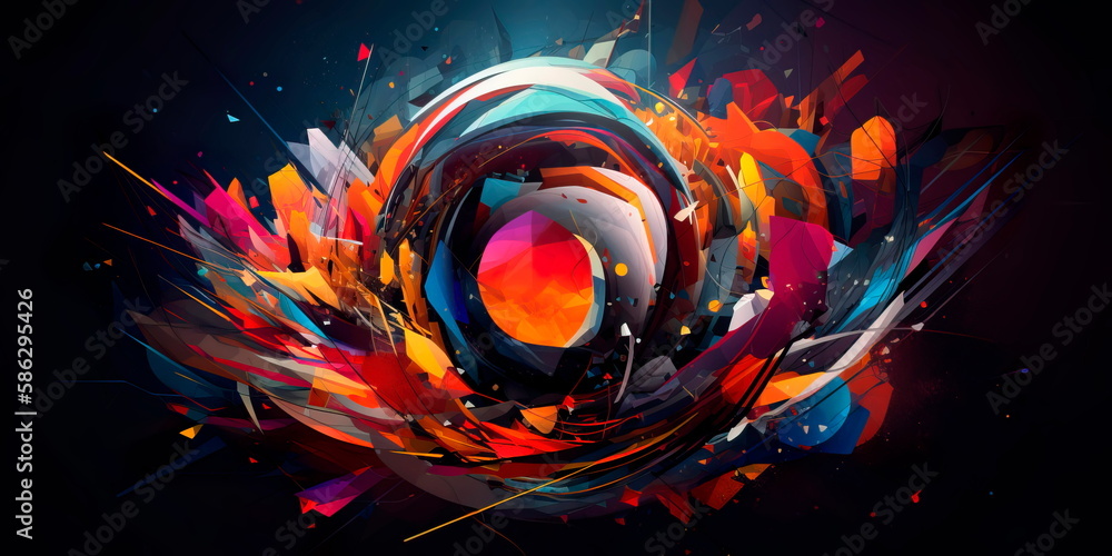Graphic Featuring a cool abstract background.Generative AI