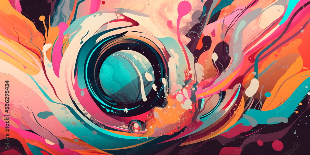 Obraz premium Graphic Featuring a cool abstract background.Generative AI