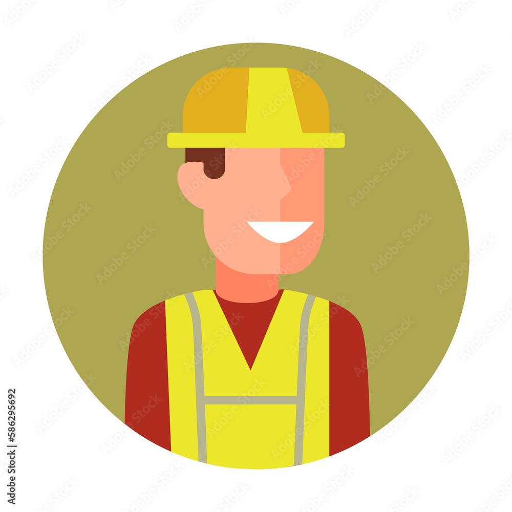 colored avatar of builder icon. Element of colored people profession icon for mobile concept and web apps. Detailed colored avatar of builder icon can be used for web and mobile
