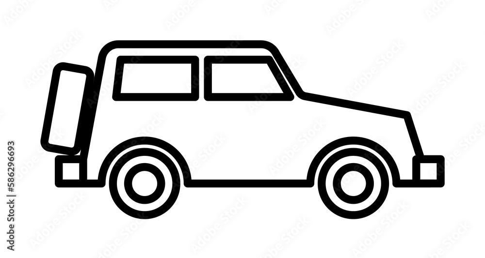car for travel icon. Element of travel icon for mobile concept and web apps. Thin line car for travel icon can be used for web and mobile. Premium icon