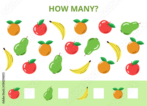 Photography Educational worksheet for kids vector template