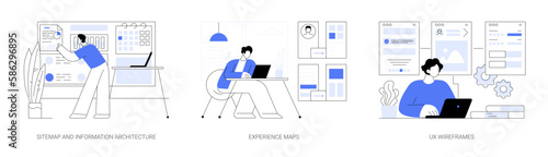 UX Design abstract concept vector illustrations.