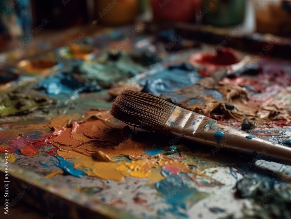 Fototapeta premium Brushstrokes and Colors