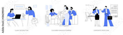 Corporate culture abstract concept vector illustrations. © Visual Generation