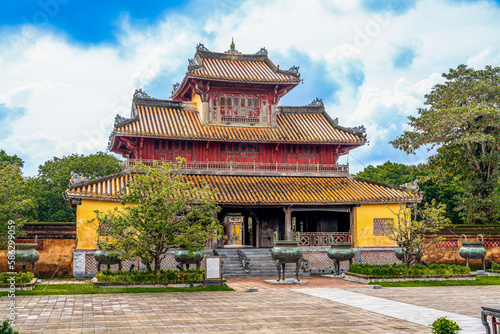 Vietnam, Pavilion of Splendour (Hiển Lâm Các) one of the buildings inside the ancient Imperial City of Hue.