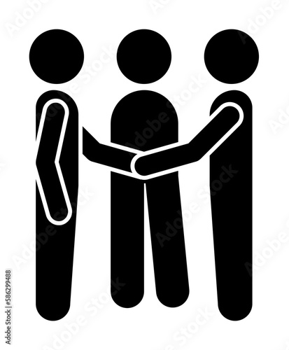 Canvas Print to reconcile two people icon