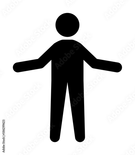 man with open arms icon. Element of conversation icon for mobile concept and web apps. Isolated man with open arms icon can be used for web and mobile