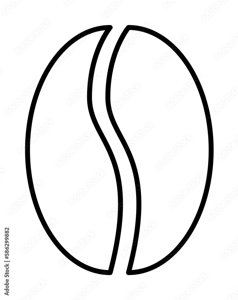 coffee bean icon. Element of food icon for mobile concept and web apps. Thin line coffee bean icon can be used for web and mobile coffee bean icon. Element of food icon for mobile concept and web apps. Thin line coffee bean icon can be used for web and mobile