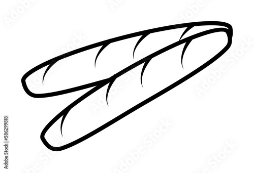 French bread icon. Element of food icon for mobile concept and web apps. Thin line French bread icon can be used for web and mobile