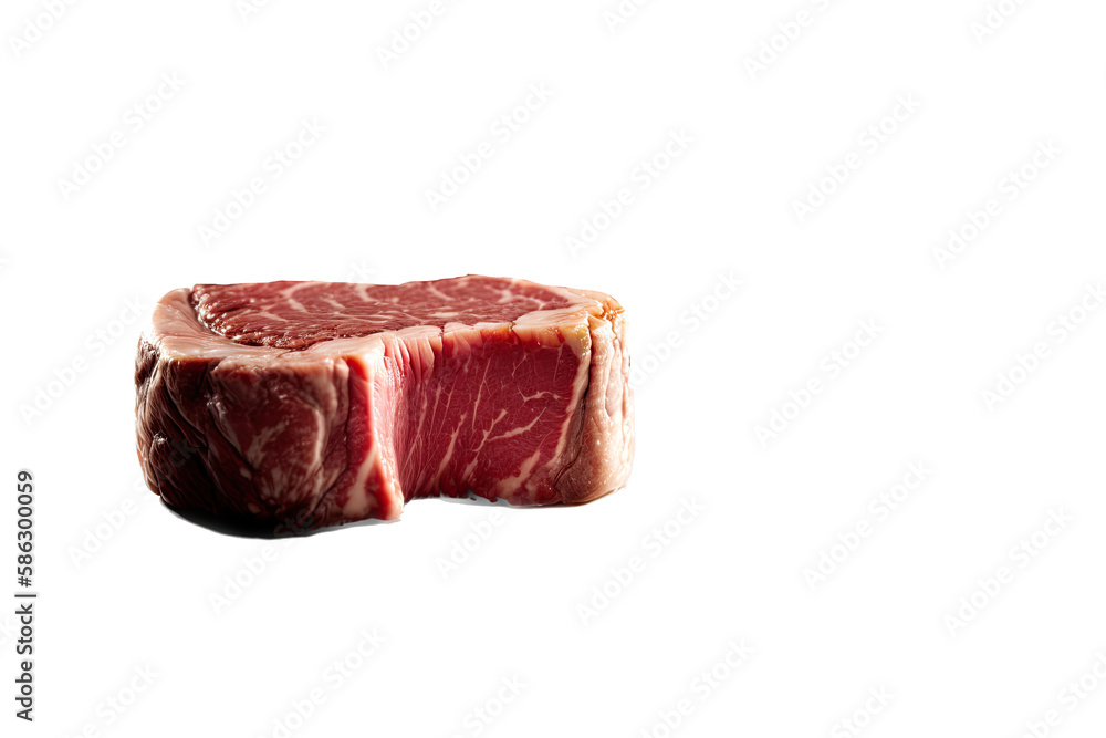 an isolated juicy steak with butter, portrait, food-themed photorealistic illustration on a transparent background cutout in PNG, Generative AI an isolated juicy steak with butter, portrait, food-themed photorealistic illustration on a transparent background cutout in PNG, Generative AI