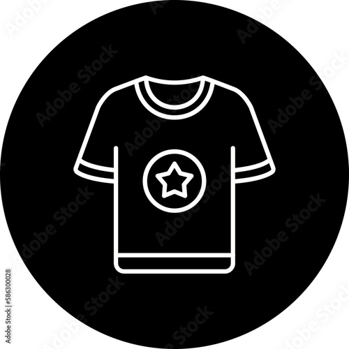 Tshirt Line Inverted Icon