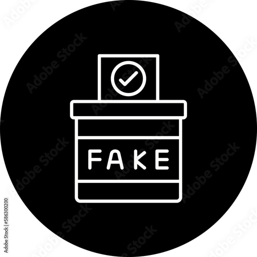 Fake Line Inverted Icon